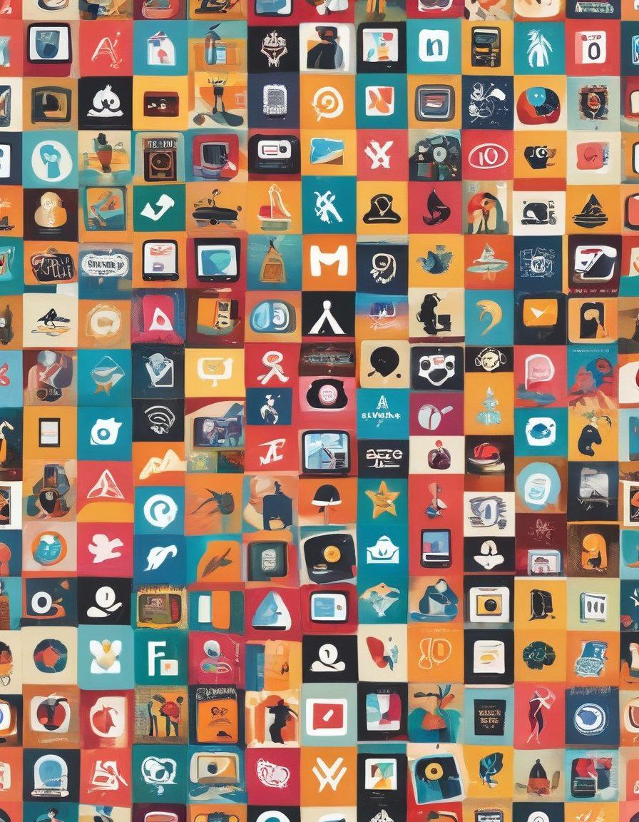 A visually striking collage showcasing a variety of adult entertainment platform icons, each representing different genres and styles. The background features abstract shapes and alluring colors to convey excitement and variety. Include subtle hints of technology like screens or devices to signify online access and modernity. Make sure to maintain a balance between playful and tasteful to enhance reader engagement. vibrant colors. digital art.